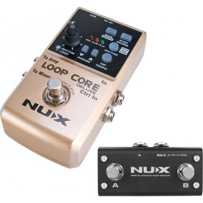 Nux Loop Core Deluxe – Looper Pedal mit Drum Machine & 8h Aufnahme